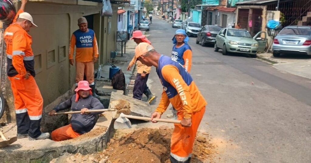 Rua Cáspio recebe reparos na drenagem e reconstrução de calçada no Lírio do Vale