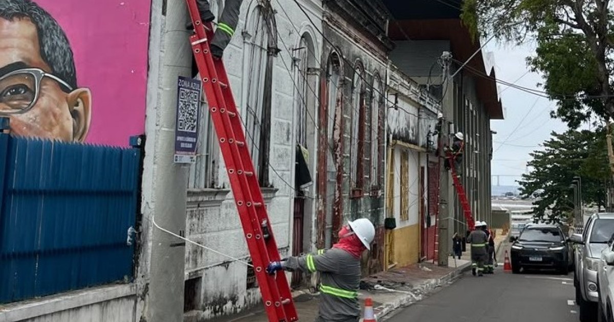 Cabos ativos e obsoletos terão tratamento separado em operação no Centro de Manaus