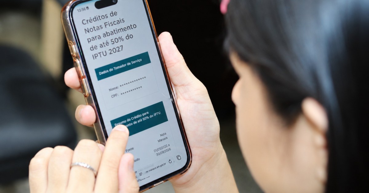 Notas elegíveis geram crédito de 20% do ISS para abatimento do IPTU 2027 em Manaus