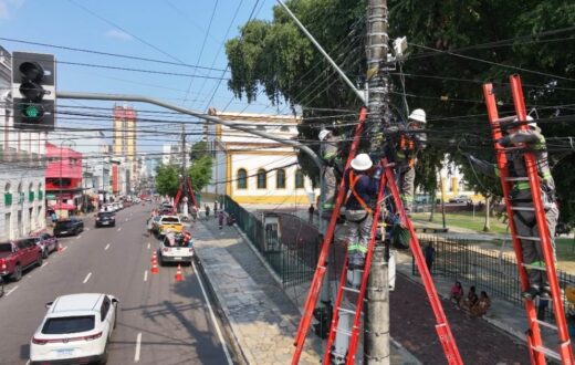 Dois tratamentos para a rede aérea serão aplicados no Centro de Manaus