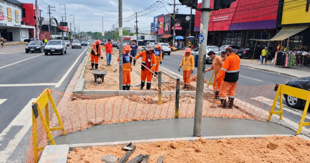 Seminf executa novo retorno para acesso ao Parque São Pedro na Torquato Tapajós