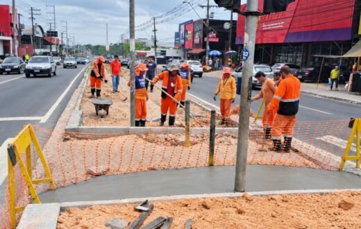Seminf executa novo retorno para acesso ao Parque São Pedro na Torquato Tapajós
