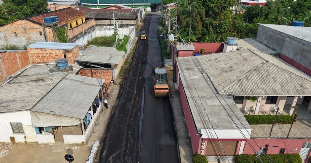 Obras viárias no Parque Rio Solimões avançam em etapas diferentes
